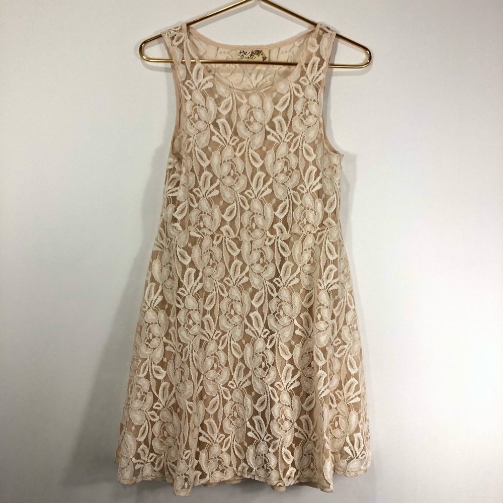 Free People Lace Fit in Flare Dress Small